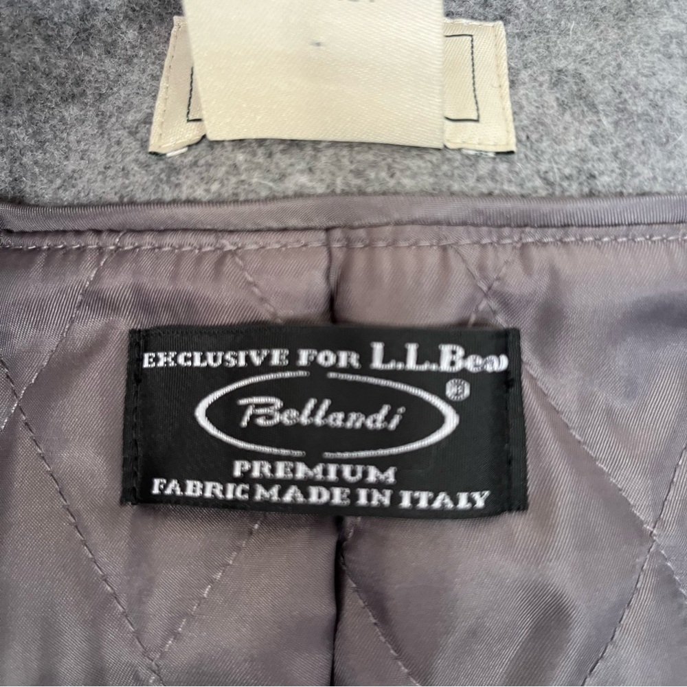 LL Bean Classic Lambswool Peacoat In Light Gray Heather Woman’s Size 14 - Picture 16 of 16